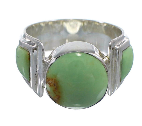Sterling Silver Southwest Turquoise Ring Size 7-1/4 RX81044